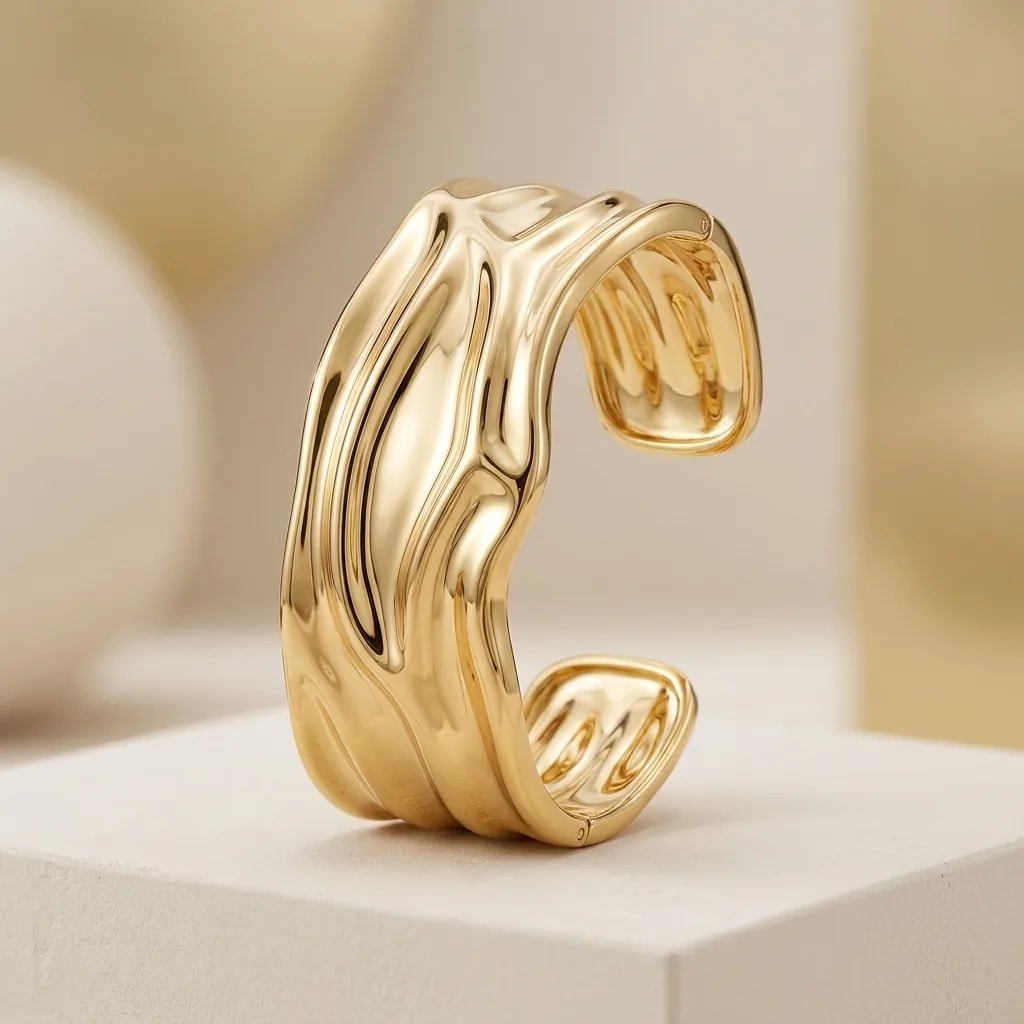 Molten Wave Cuff Bracelet