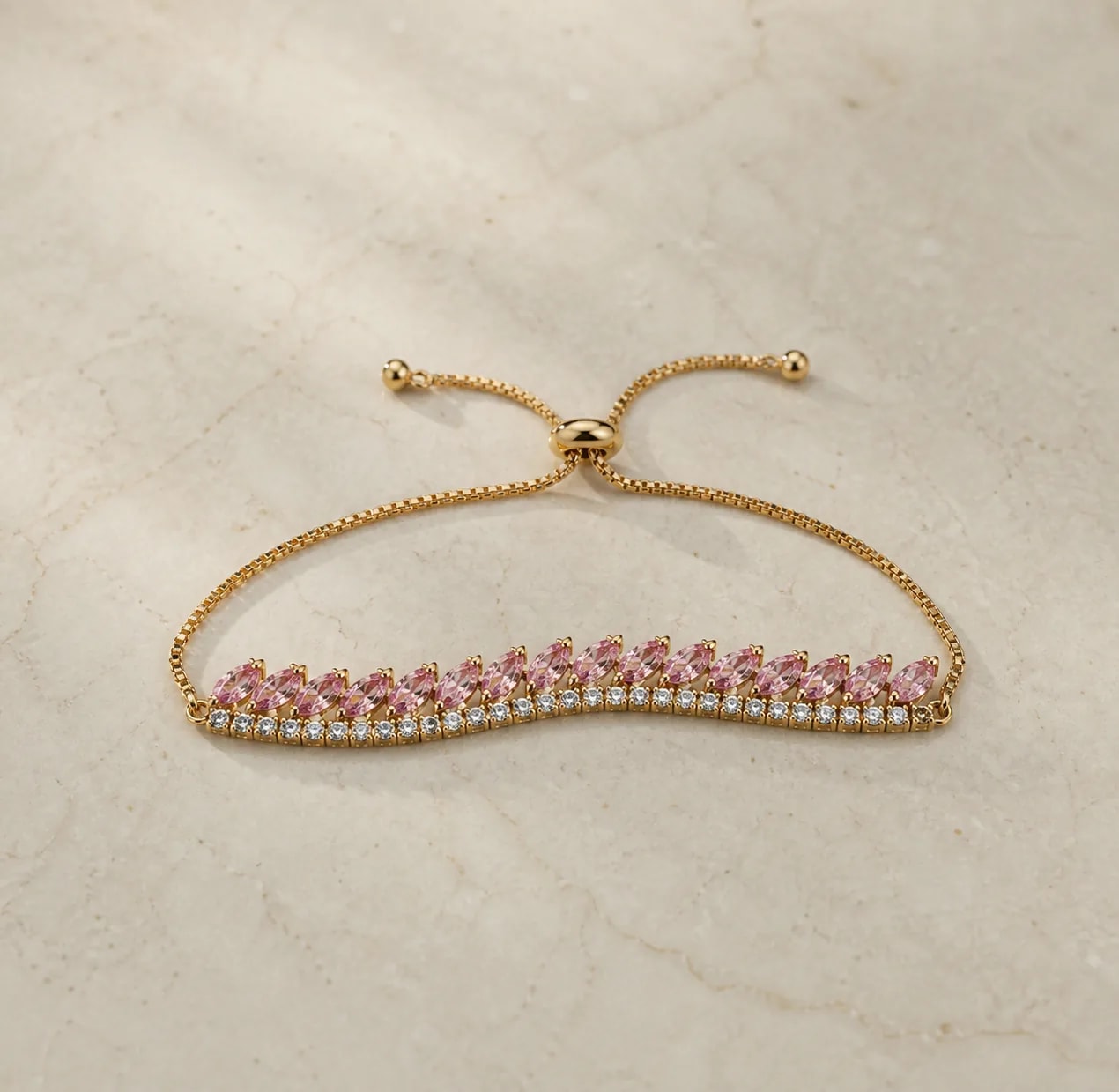 Golden Honey Crystal Bracelet