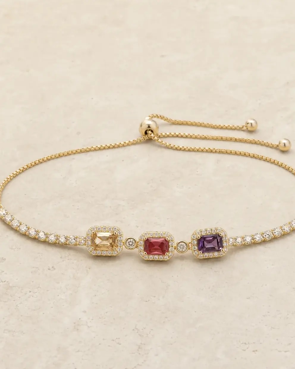 Trio Luxe Gemstone Bracelet