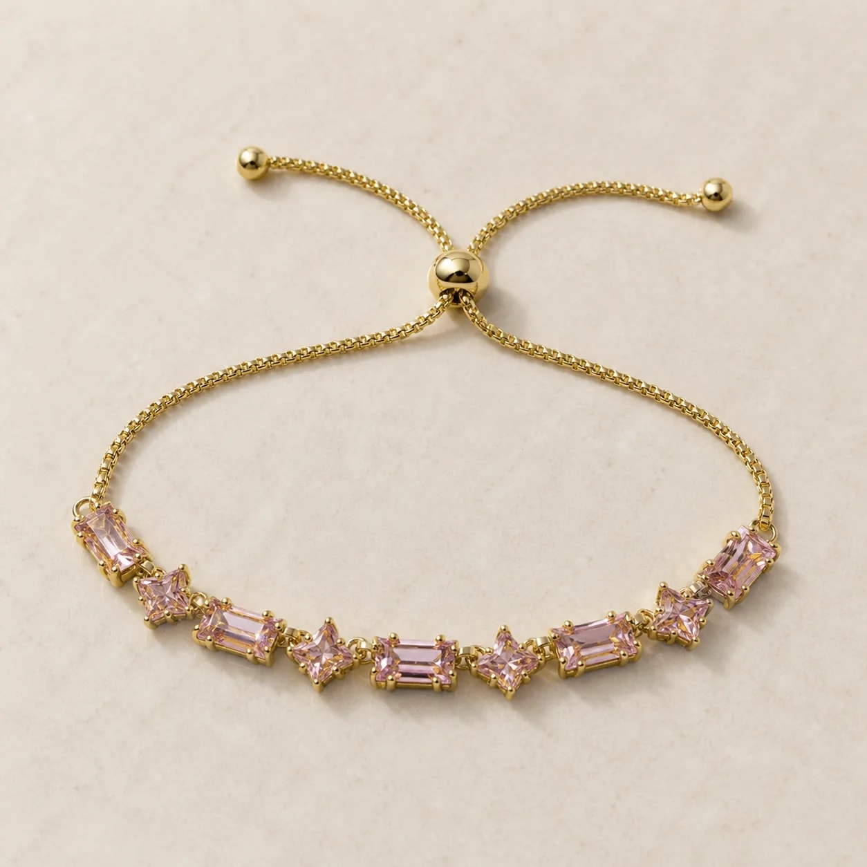 Blush Radiance Cluster Bracelet