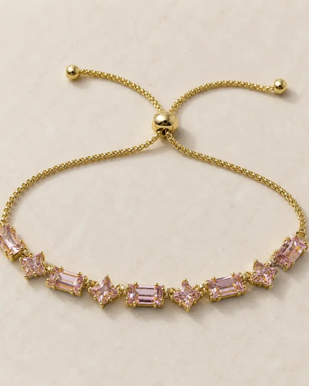 Blush Radiance Cluster Bracelet
