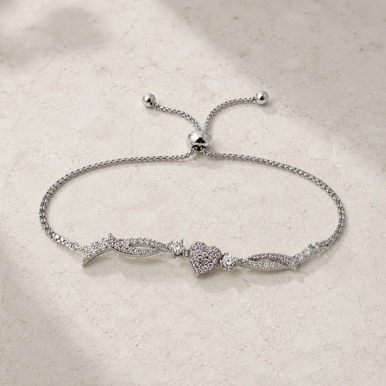 Cupid Heart Crystal Bracelet