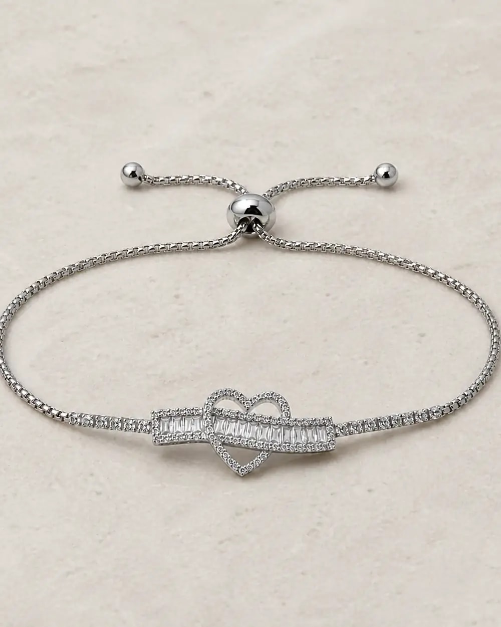 Heart Knot Crystal Bracelet