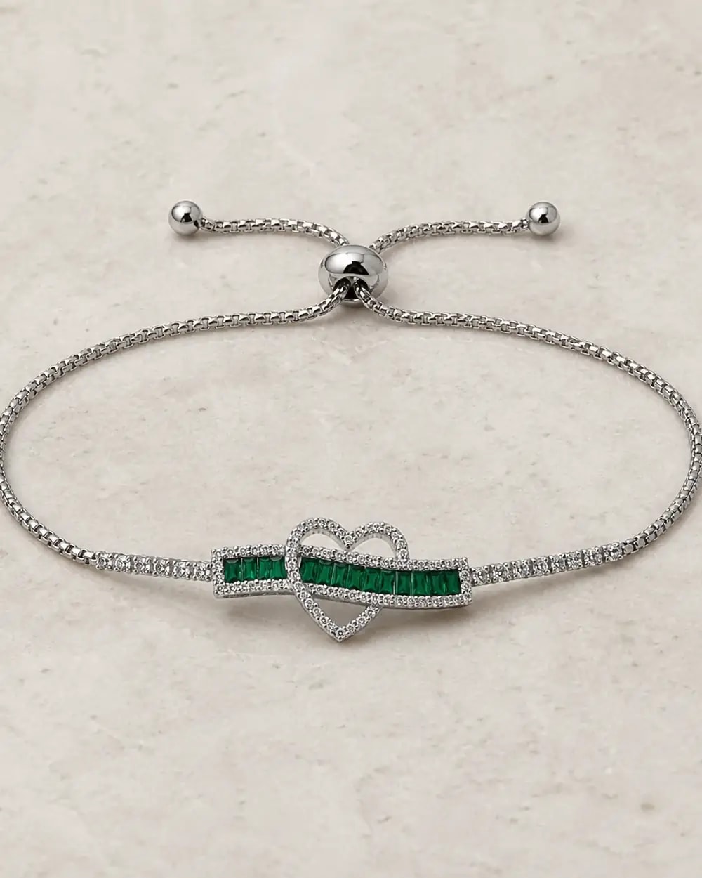 Heart Knot Crystal Bracelet