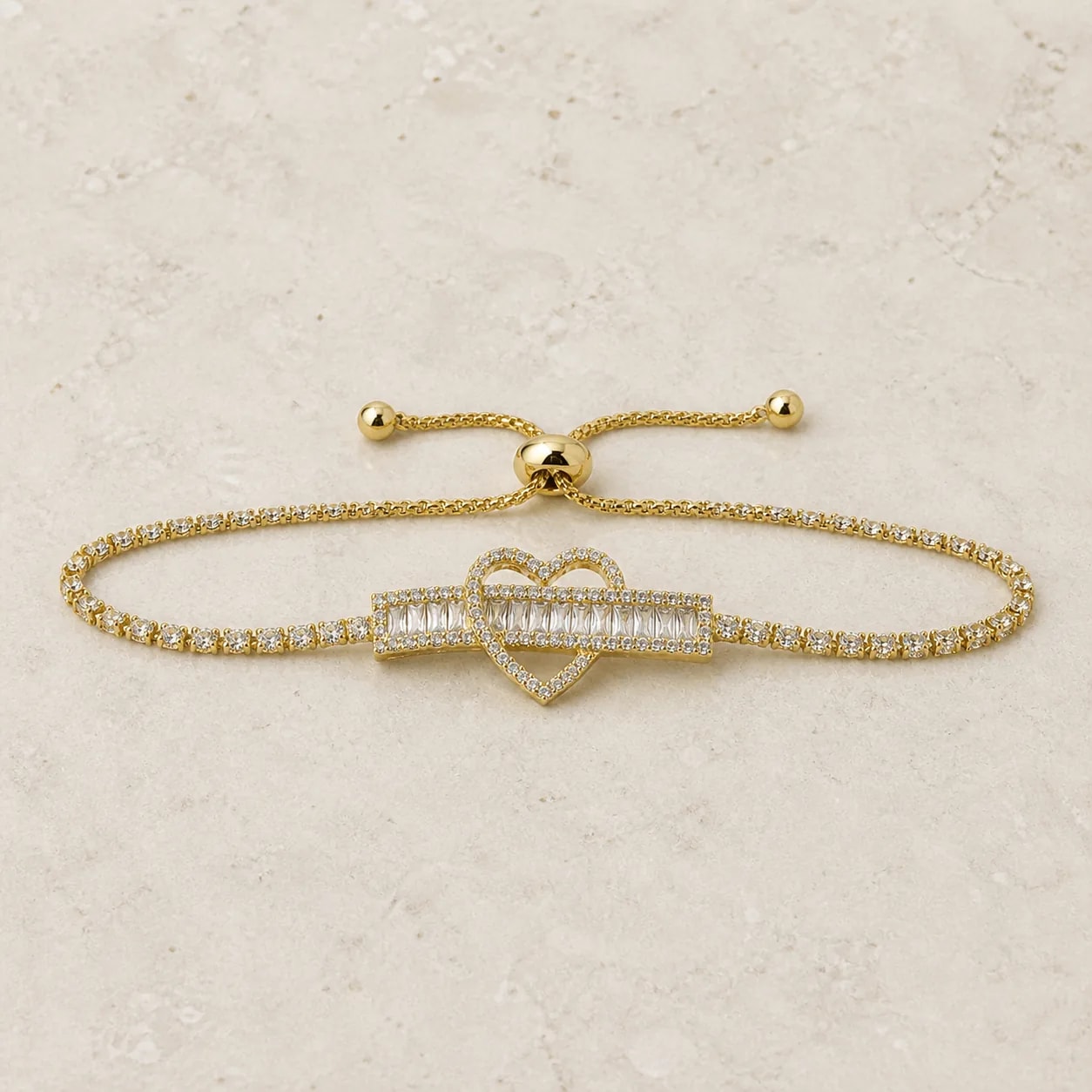 Heart Knot Crystal Bracelet