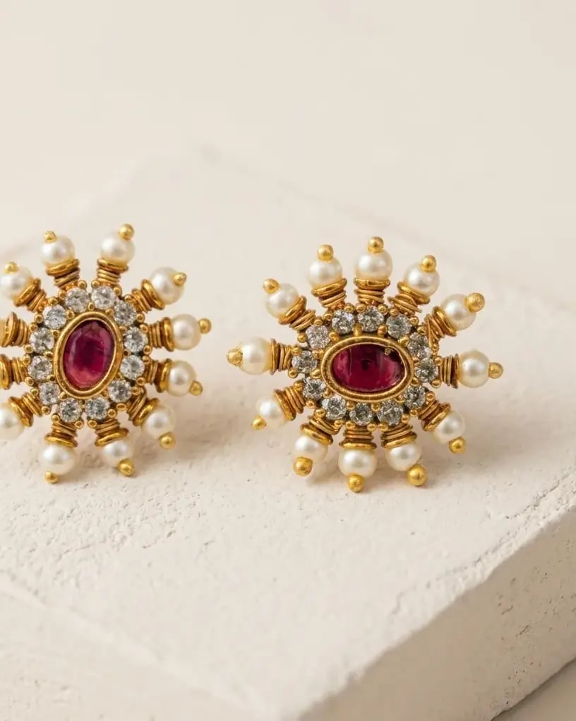 Divine Surya Pearl Studs