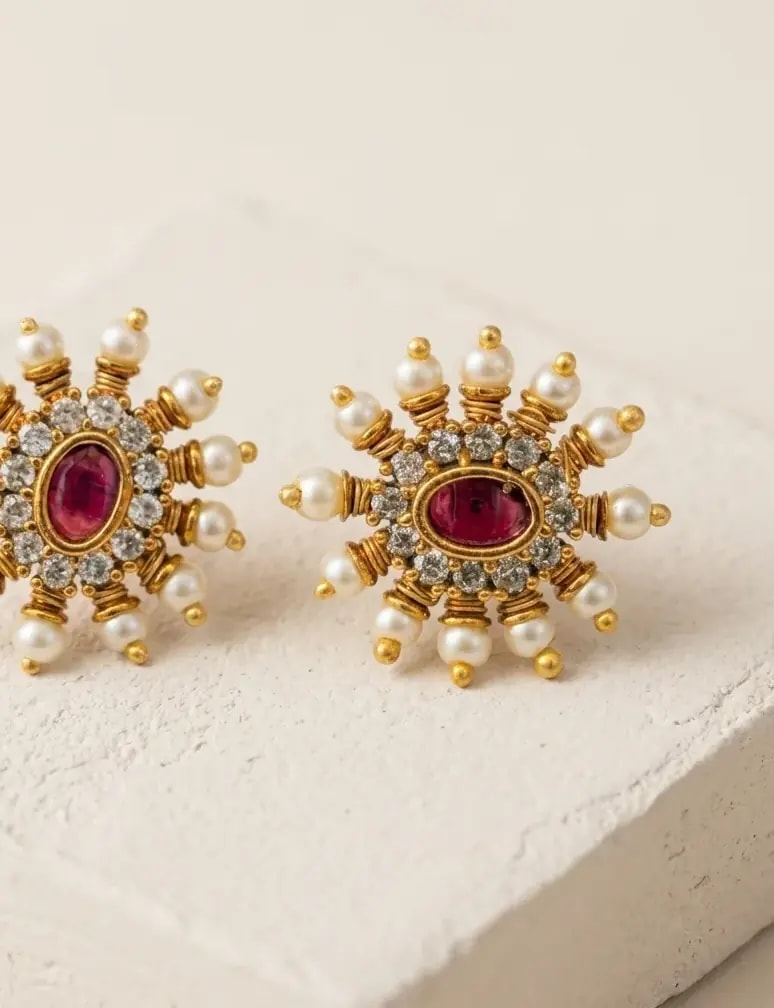 Divine Surya Pearl Studs