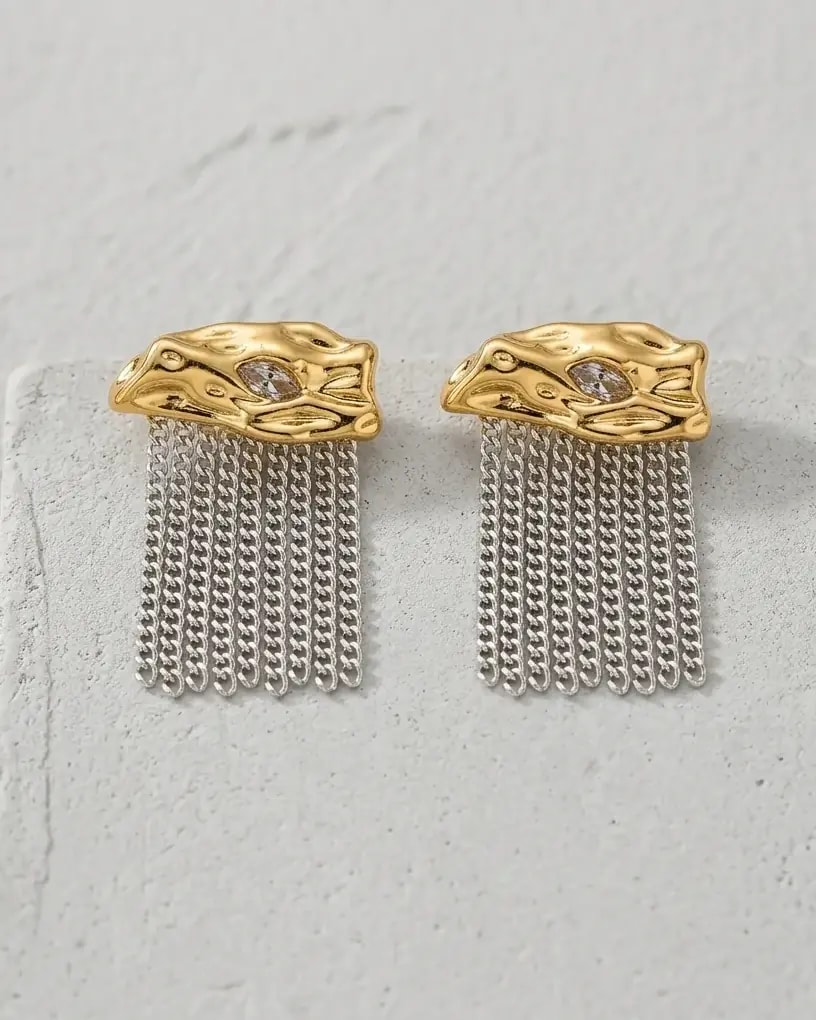 Opaline Fall Tassel Earrings