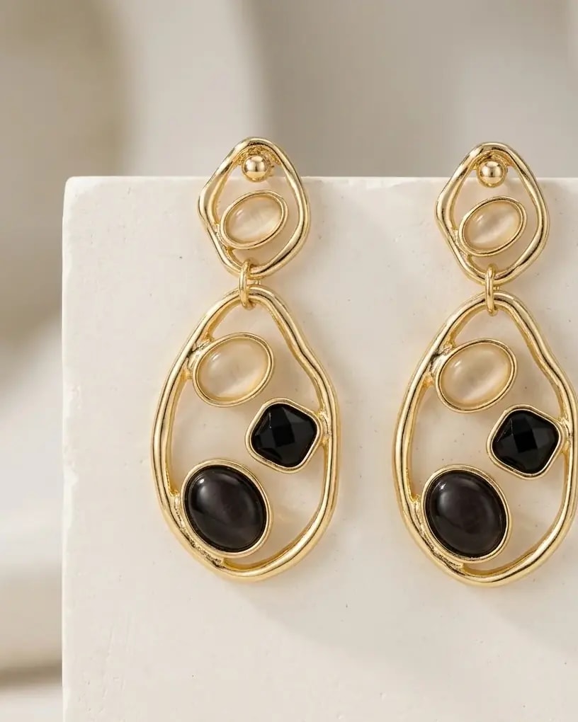 Opal Pebble Luxe Drop Earrings