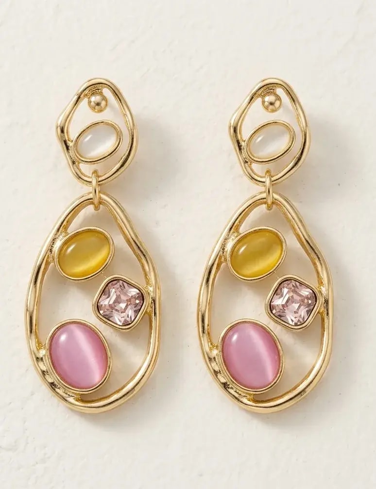 Opal Pebble Luxe Drop Earrings