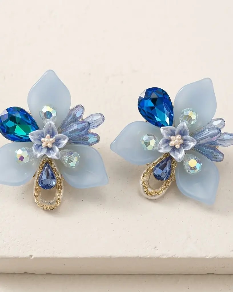Willow bloom Crystal Statement Earrings