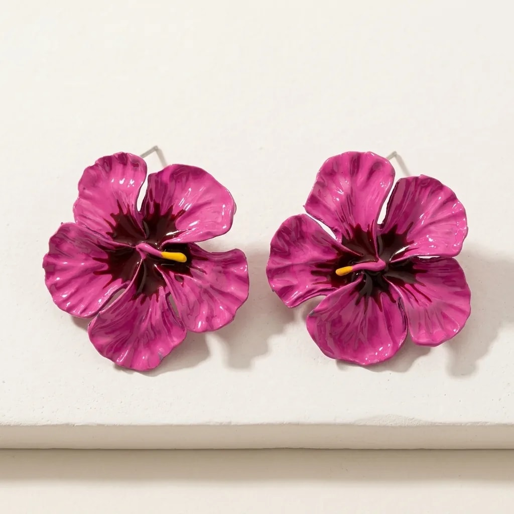 Fuchsia Bloom Statement Earrings