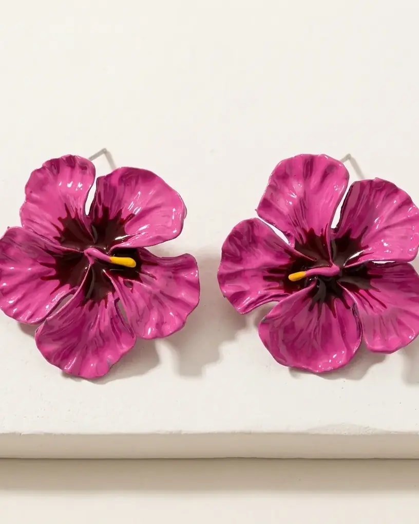Fuchsia Bloom Statement Earrings