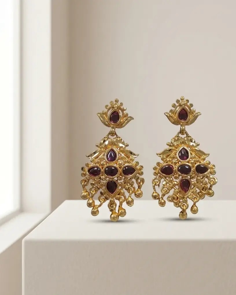 Padma Heirloom Gold-Toned Screw Back Earrings