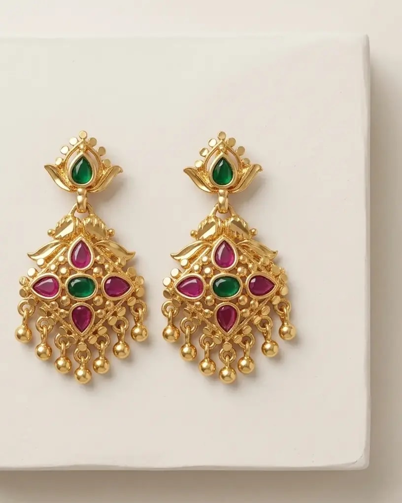 Padma Heirloom Gold-Toned Screw Back Earrings