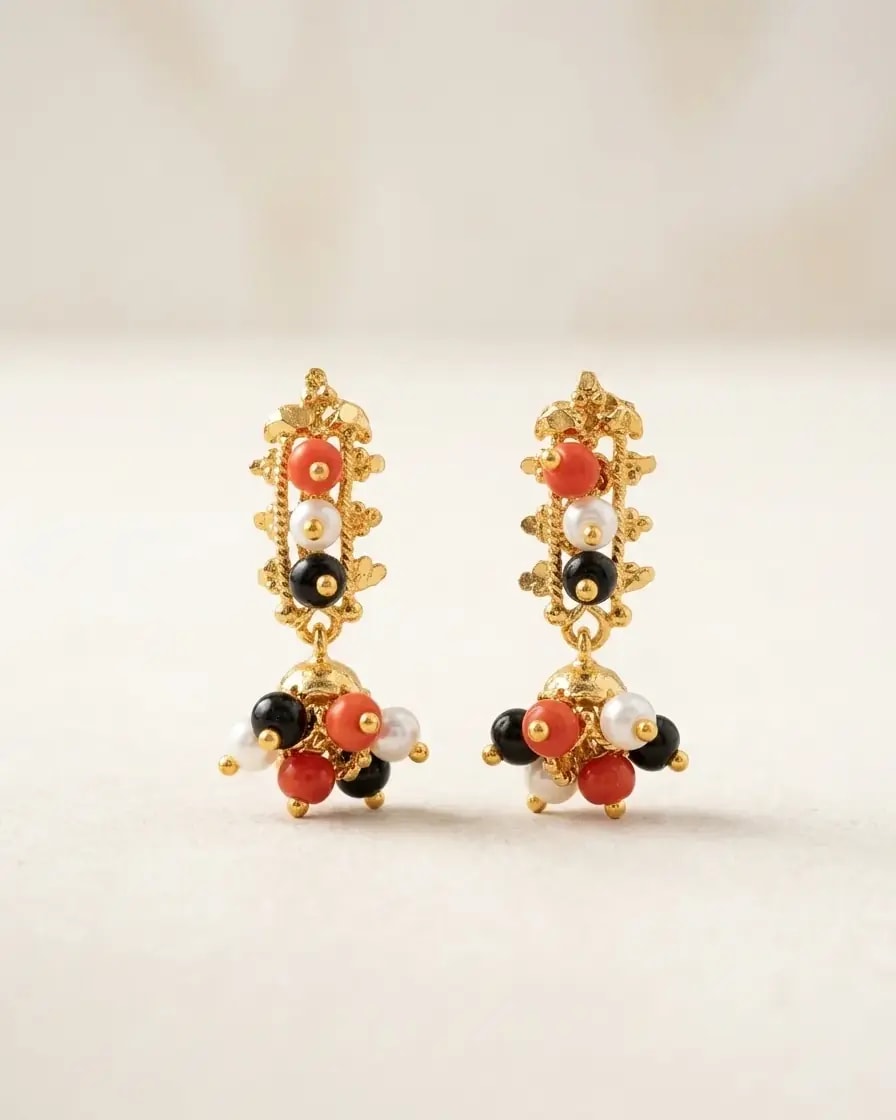 Vallari Pearl Gold-Toned Screw Back Earrings
