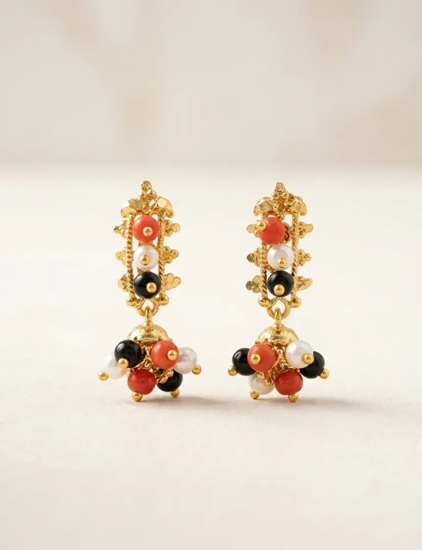 Vallari Pearl Gold-Toned Screw Back Earrings