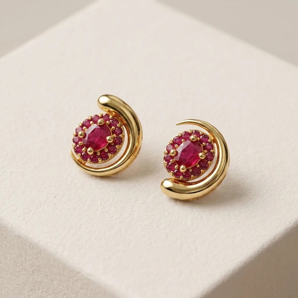 Chandra Rekha Gold-Toned Screw Back Studs