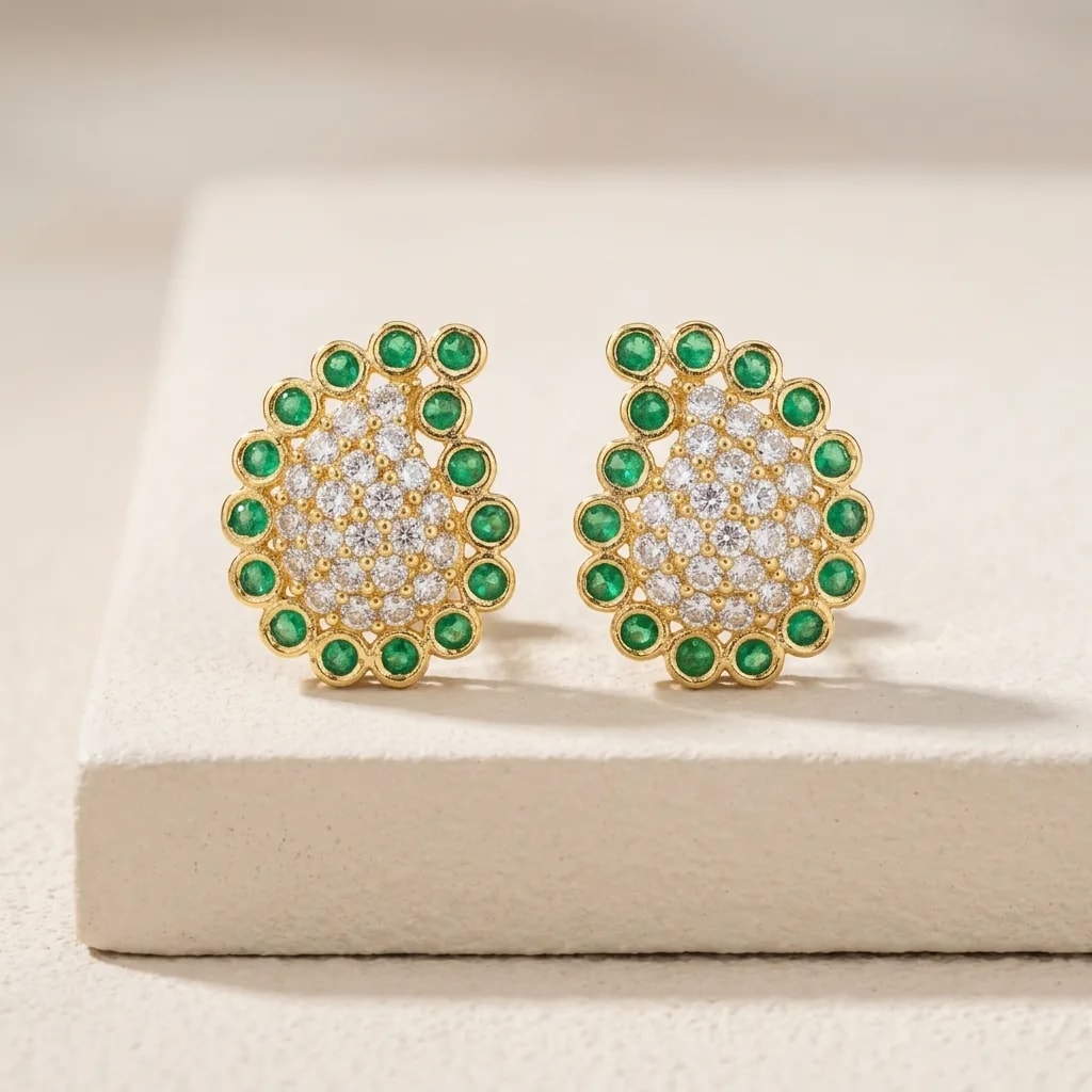 Mamidi Gold-Toned Screw Back Studs