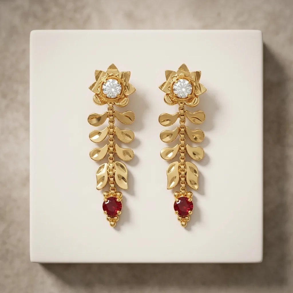 Kisalaya Gold-Toned Screw Back Earrings