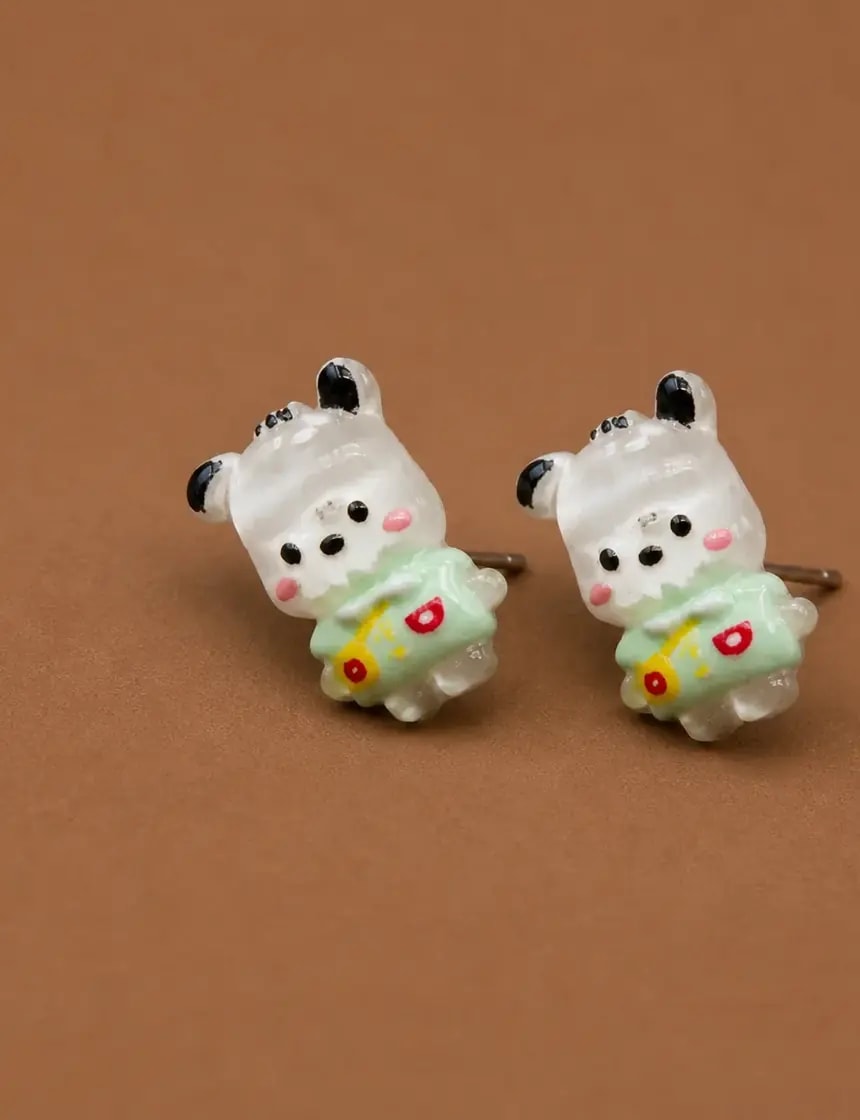 Minty Panda Studs