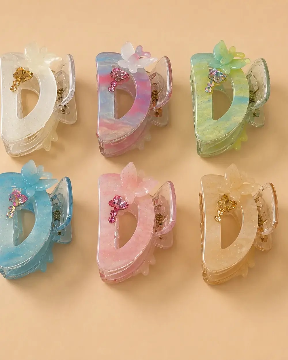 Butterfly Spark Hair Claw Clips
