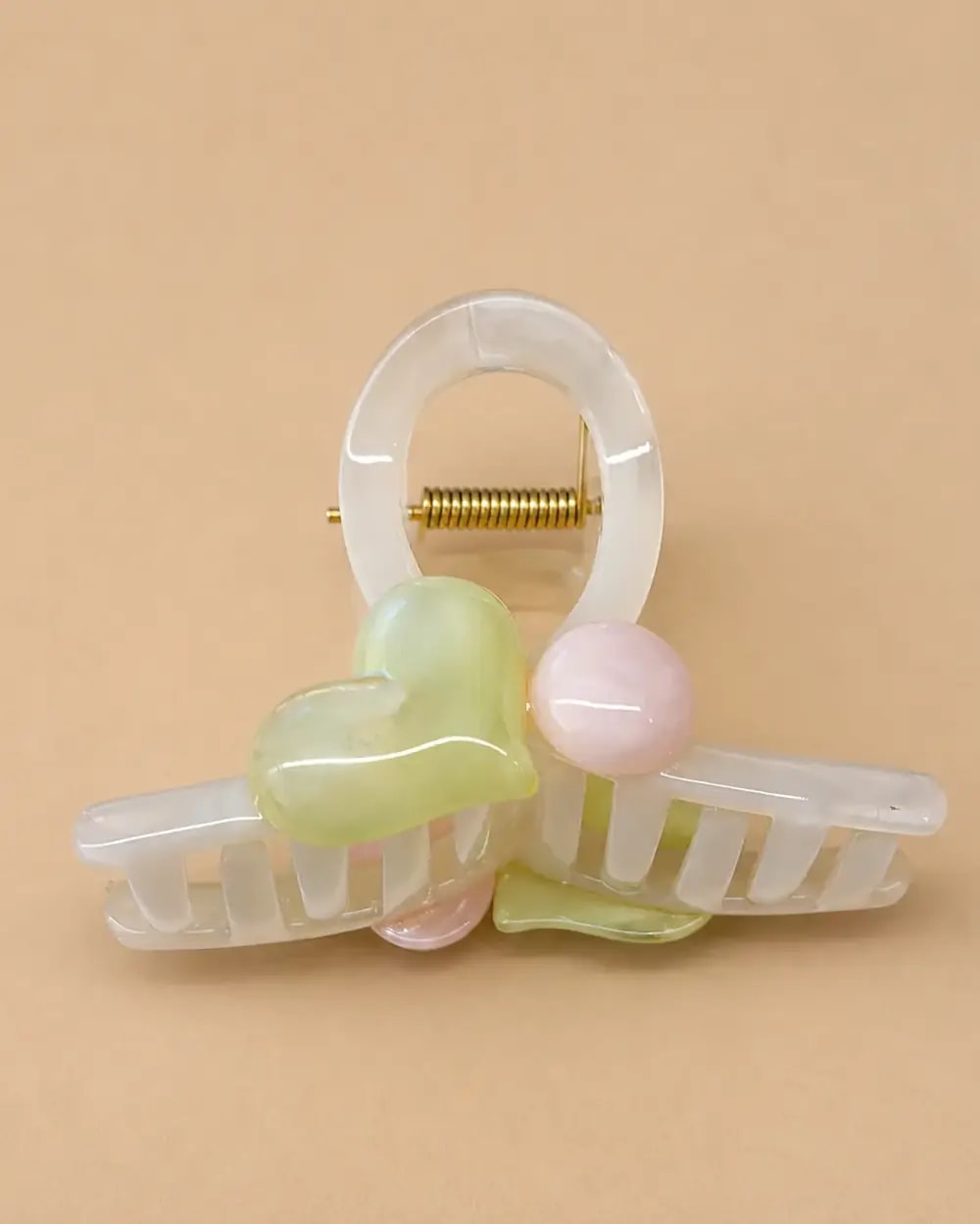 Pastel Heart Hair Claw Clip