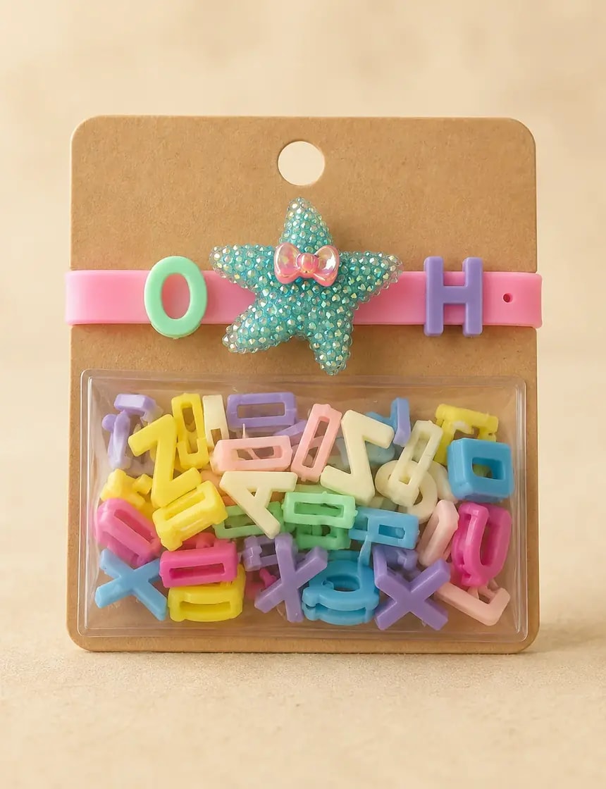 Handmade Creative DIY Alphabet Charm Bracelet Kit for Kids