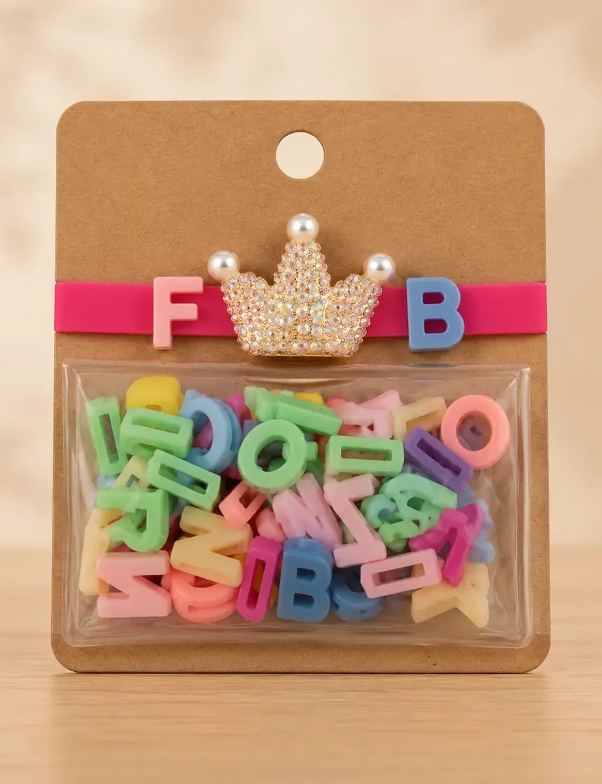 Handmade Creative DIY Alphabet Charm Bracelet Kit for Kids