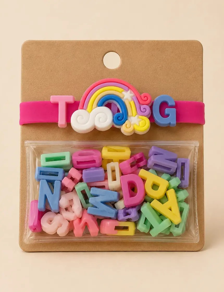 Handmade Creative DIY Alphabet Charm Bracelet Kit for Kids