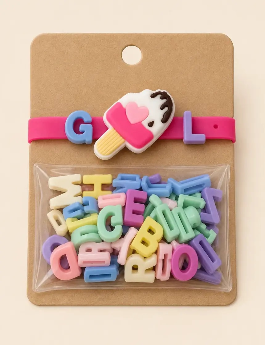 Handmade Creative DIY Alphabet Charm Bracelet Kit for Kids
