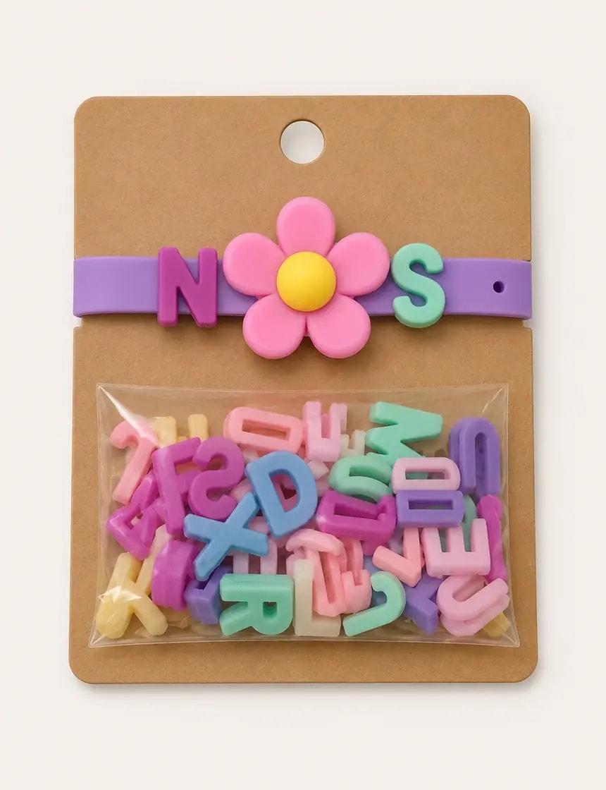 Handmade Creative DIY Alphabet Charm Bracelet Kit for Kids