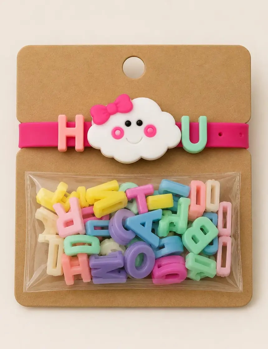 Handmade Creative DIY Alphabet Charm Bracelet Kit for Kids