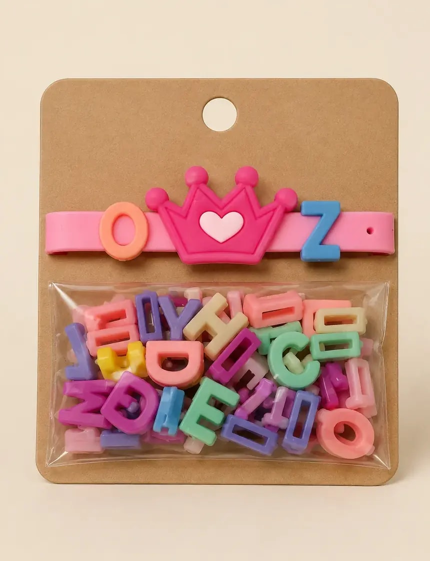 Handmade Creative DIY Alphabet Charm Bracelet Kit for Kids