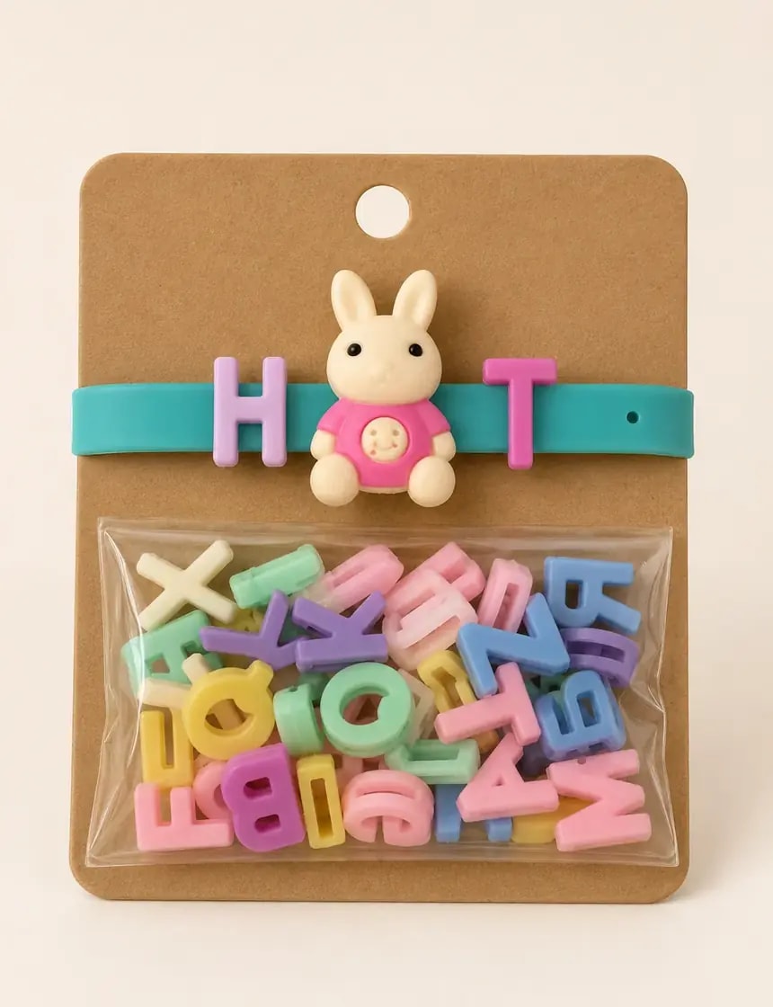 Handmade Creative DIY Alphabet Charm Bracelet Kit for Kids