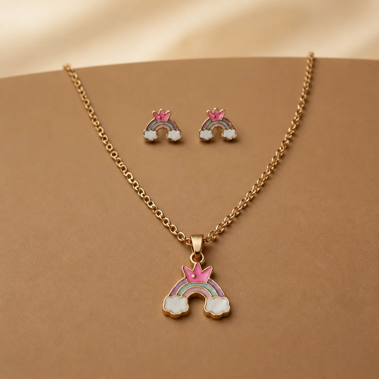 Whimsical Rainbow Necklace Set