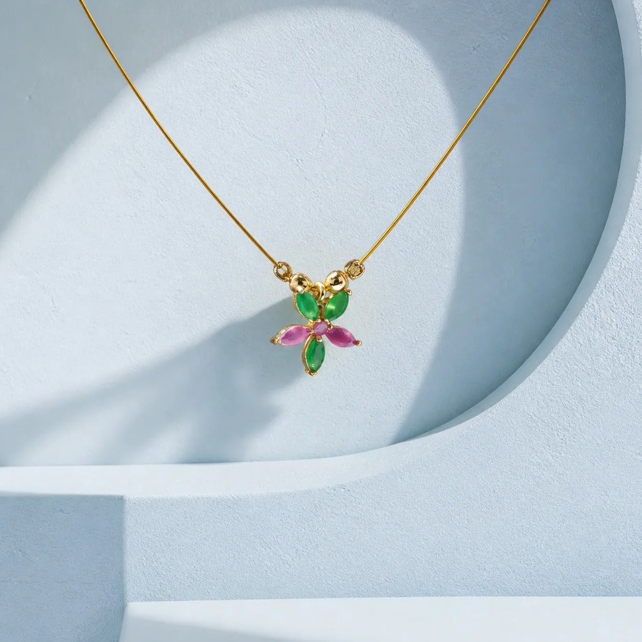 Tara Five Petal Invisible Necklace
