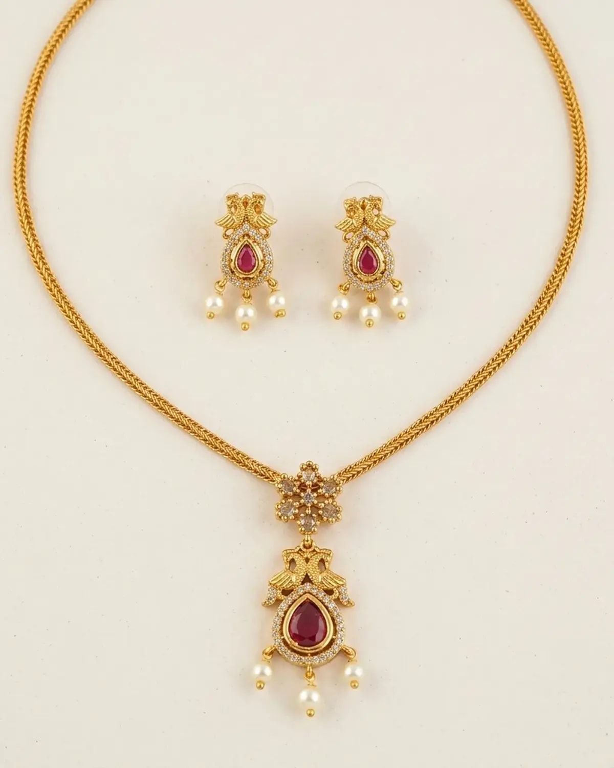 Mayur Ratna Necklace Set