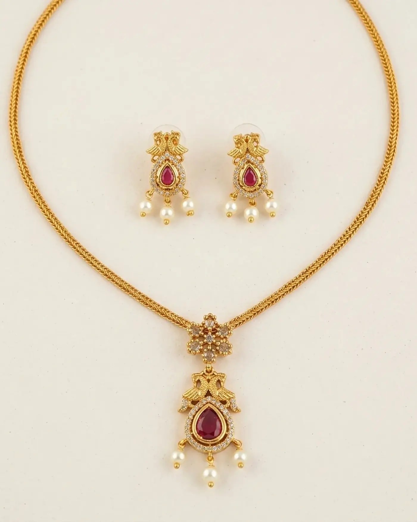 Mayur Ratna Necklace Set
