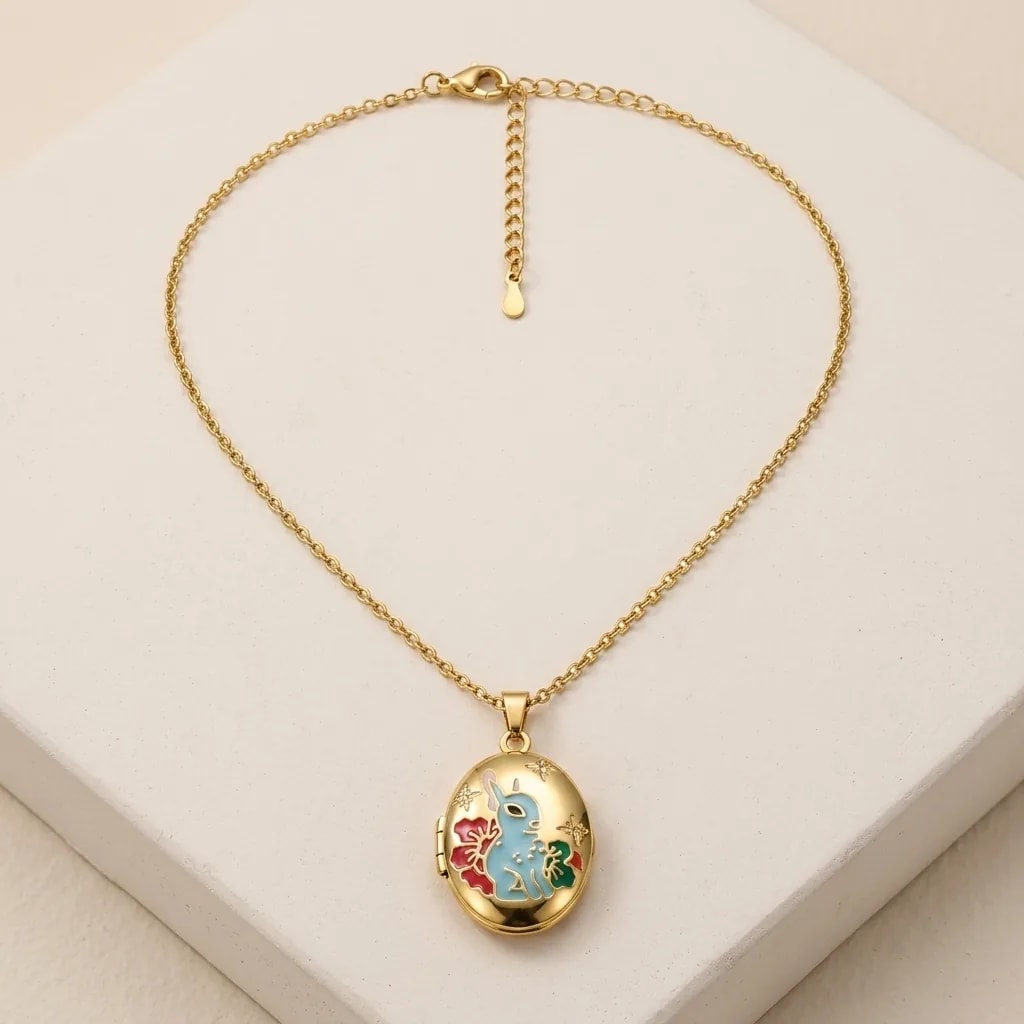Honey Bunny Openable Locket Necklace