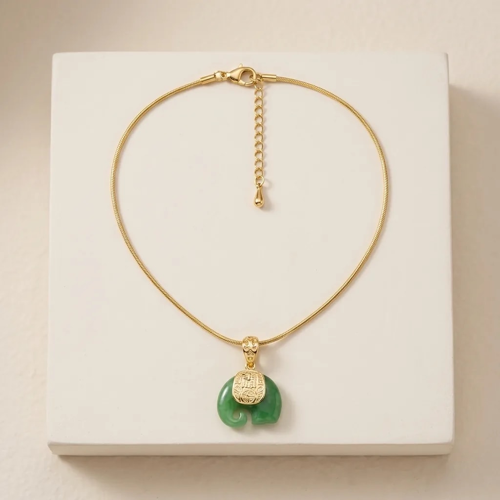 Fortune Elephant Gold Necklace