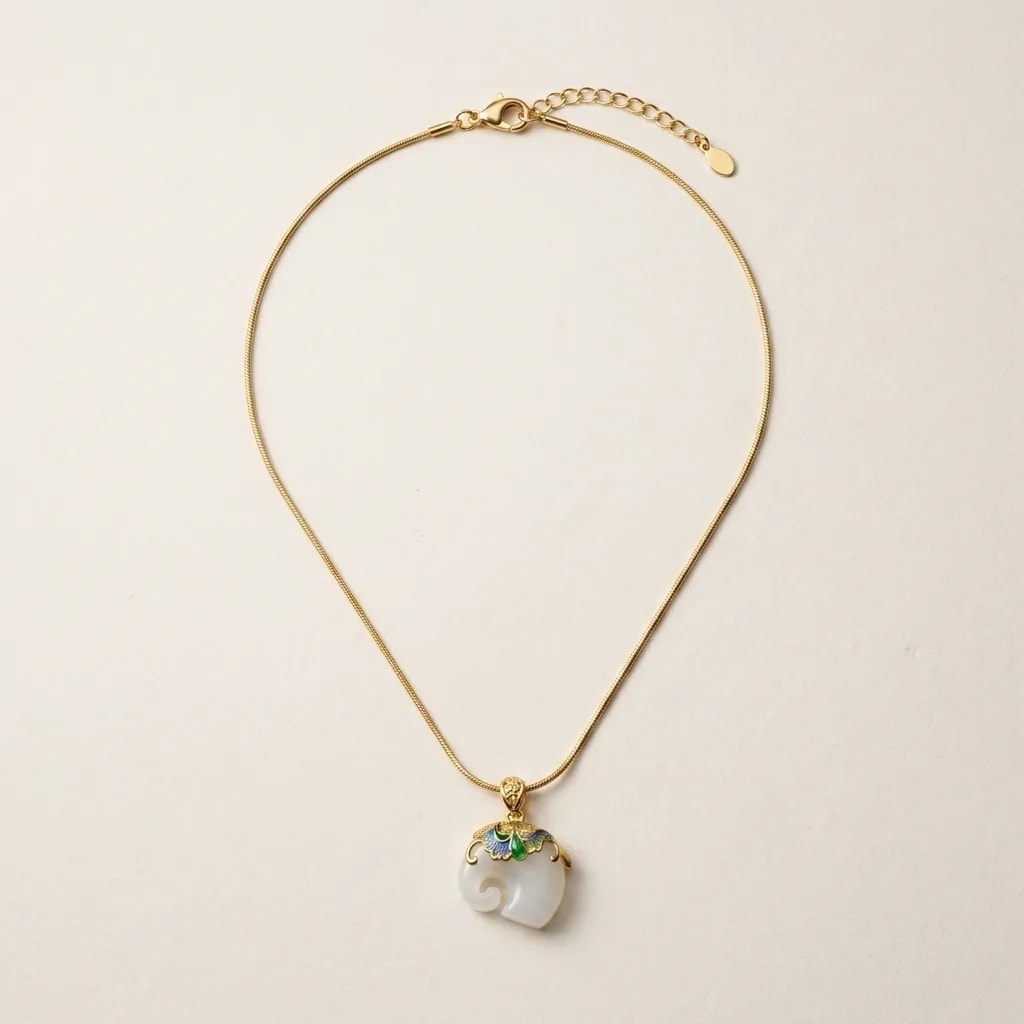 Fortune Elephant Gold Necklace