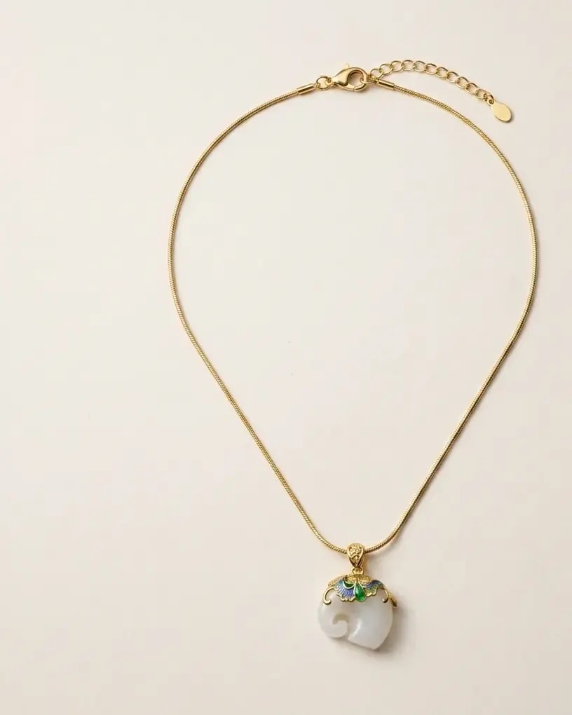 Fortune Elephant Gold Necklace