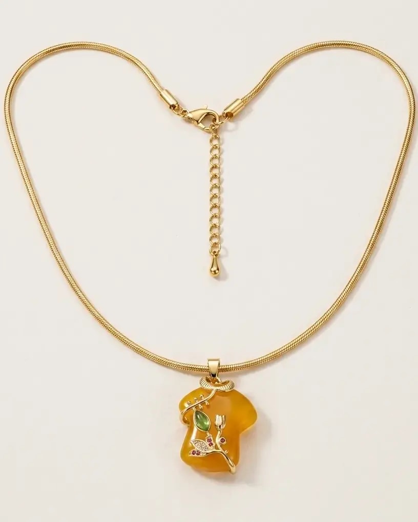 Amber Silhouette Pendant Necklace