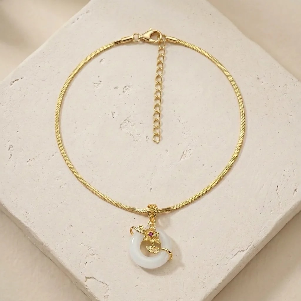 Golden Swan Charm Necklace