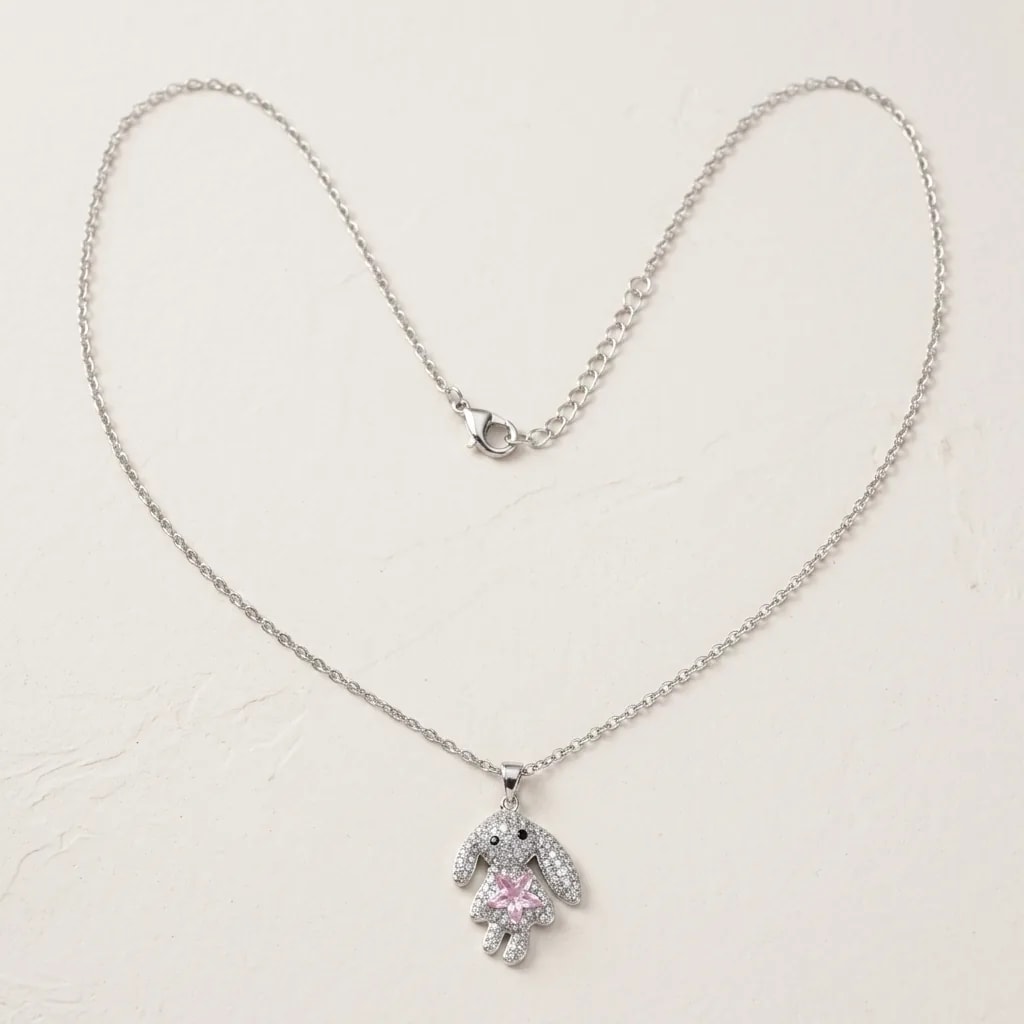 Sparkling Bunny Blossom Necklace