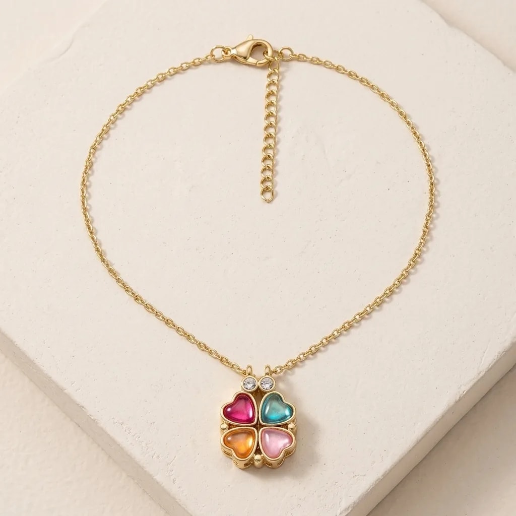 Prism Clover Charm Necklace