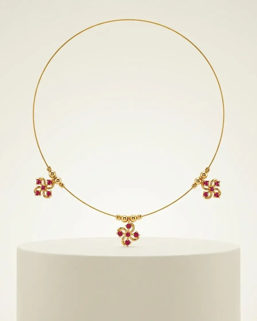 Buttercup Invisible Necklace (3 Charms)