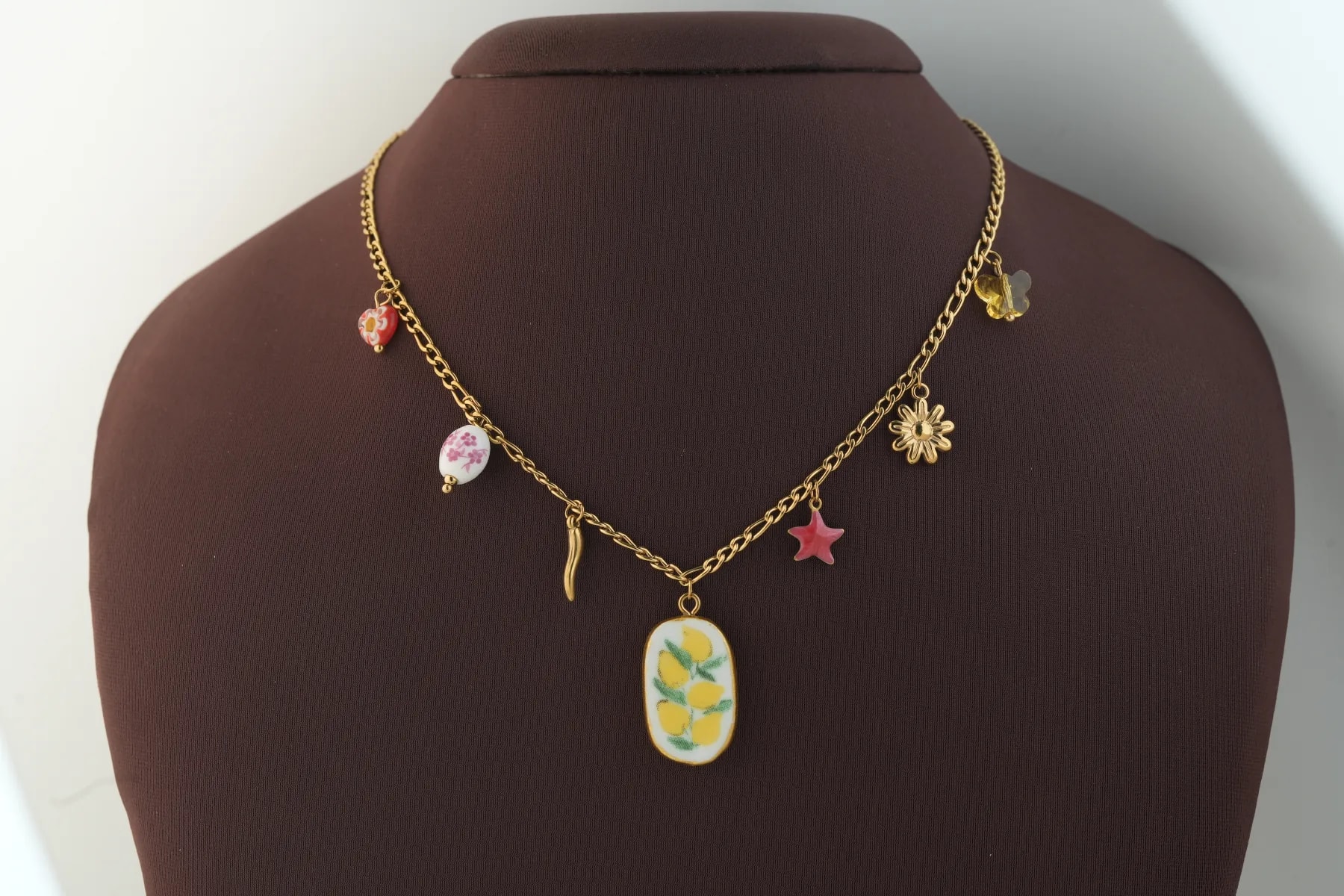 Lemon Bloom Charm Necklace