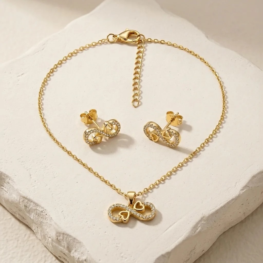 Infinity Sparkle Jewelry Set